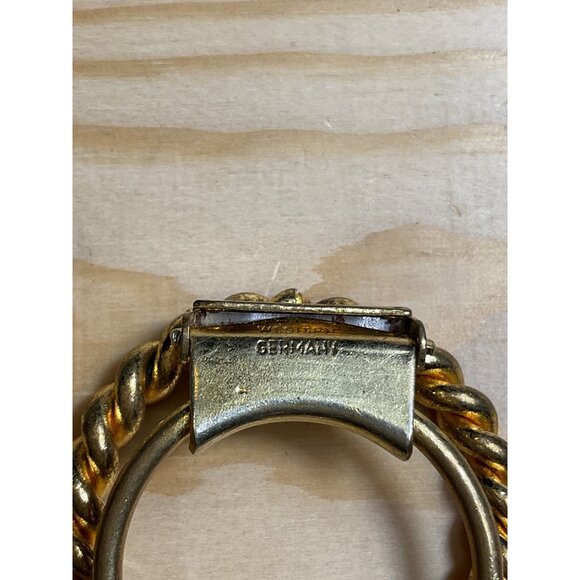 Gold-Toned Twisted Rope Scarf Clip Made In Germany - Picture 4 of 5